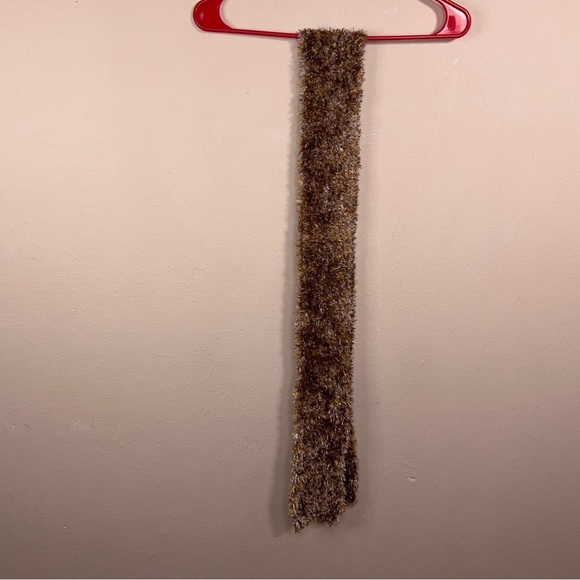 Fownes Brown Fuzzy Knit Scarf - Picture 15 of 15